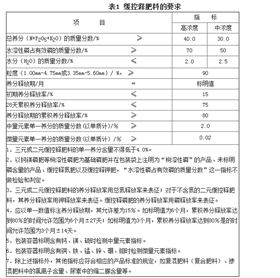 缓控释肥料的要求